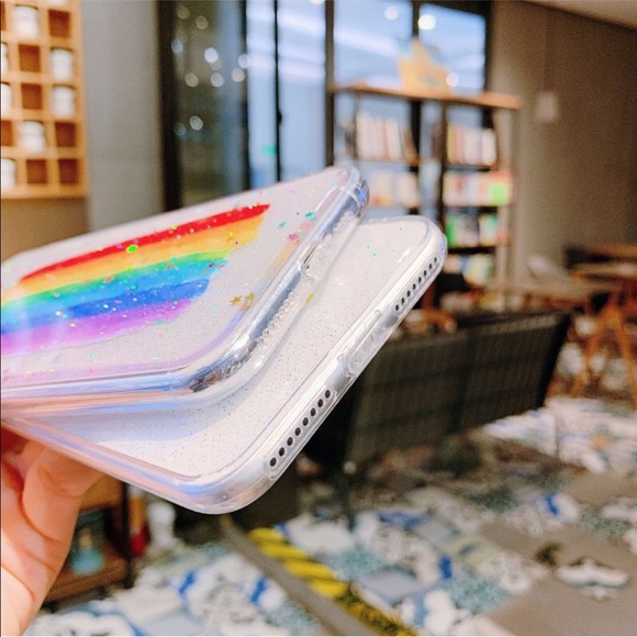 LAST ONE Rainbow and Glitter iPhone Case - Picture 6 of 8